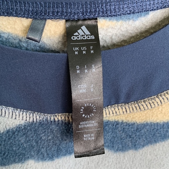 Adidas Men's Blue Camouflage Fleece Tx Print Crew Sweatshirt sz M - Picture 9 of 12